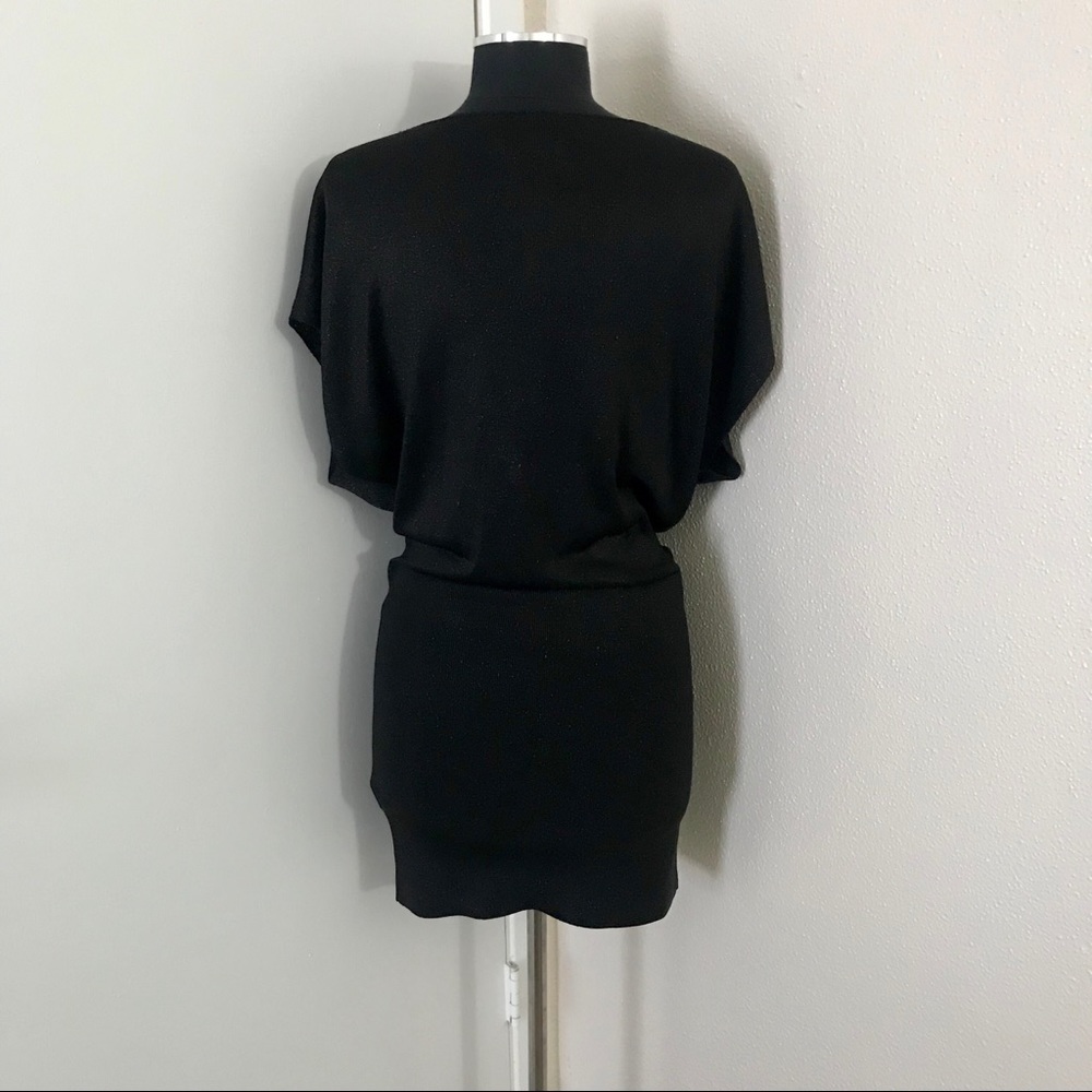 Alice & Olivia Black Shimmer Dress.  Size Medium. - Picture 4 of 6